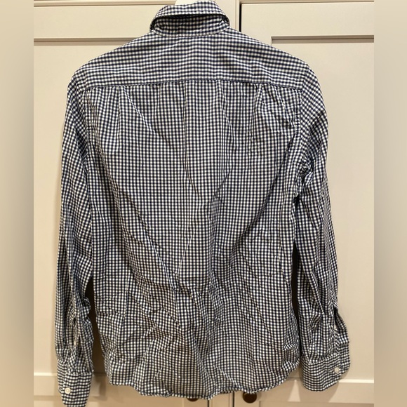 Jcrew navy and white checked button down slim fit -S - Picture 3 of 3